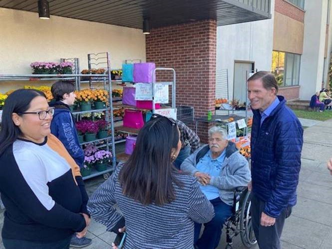 Blumenthal attended Naugatuck’s Frosty’s Fall Festival. 